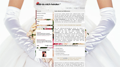 Webdesign - online Heiraten Österreich, willst-du-mich-heiraten.at.
